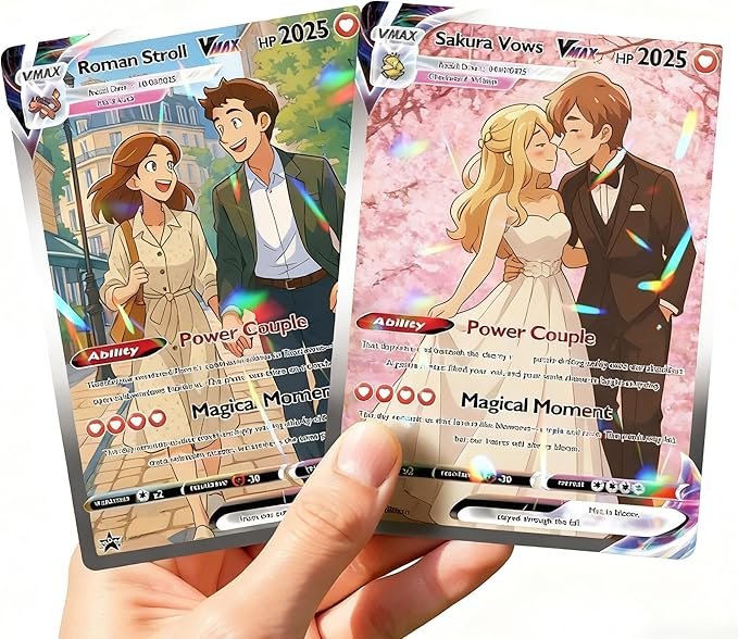 Board Game For Couple - Personalized Anime Anniversary Card Custom Photo