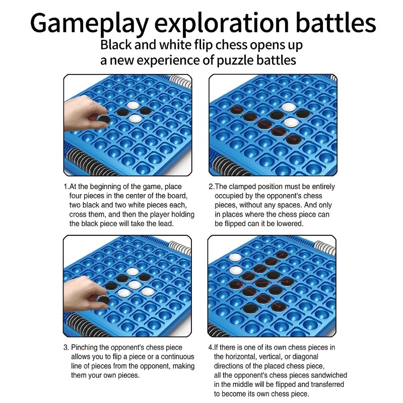 Dual-Side Flip Board Strategy  - đánh giá và giá Board Game For 3 Players