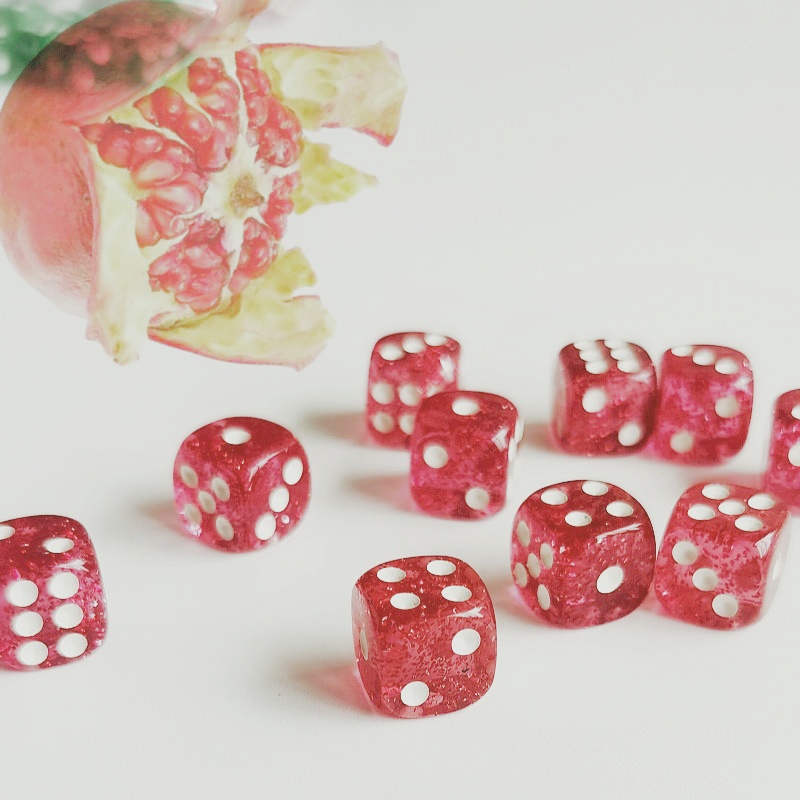 Set of 10pcs Glitter Dice Roll - đánh giá và giá Board Game Viral