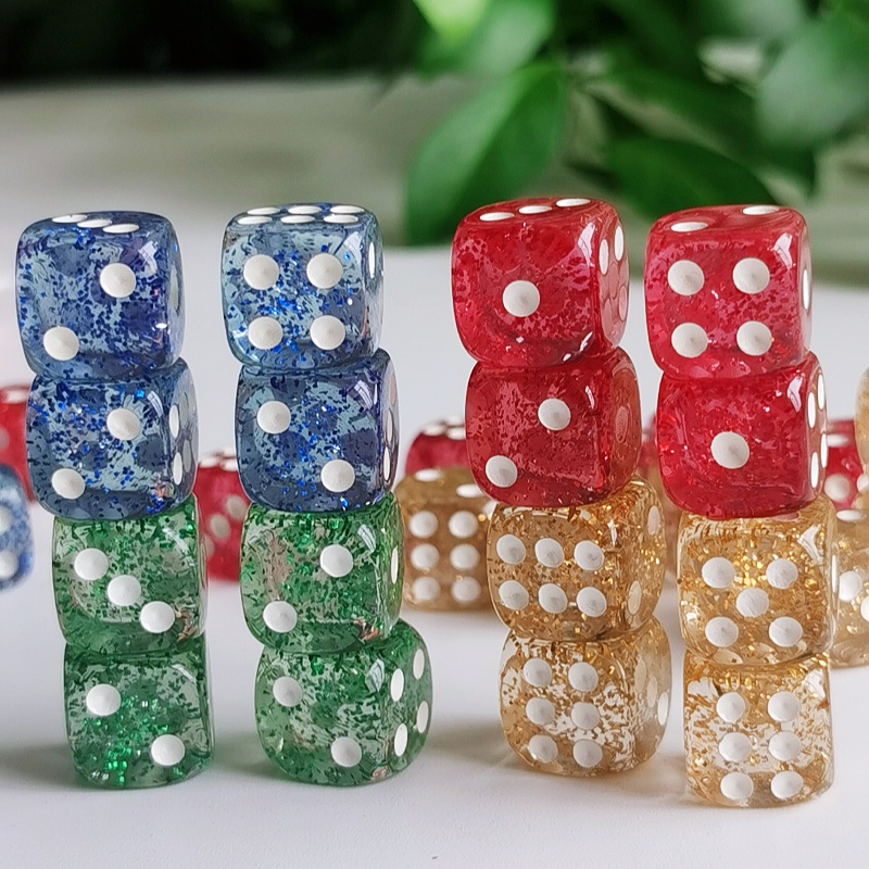 Set of 10pcs Glitter Dice Roll - đánh giá và giá Board Game Viral
