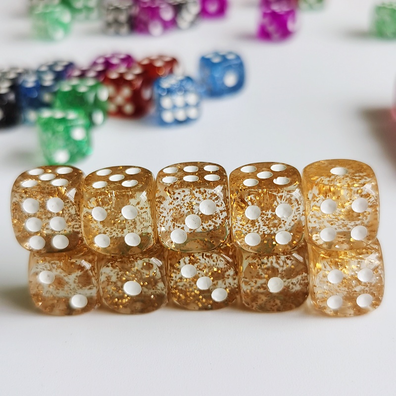 Set of 10pcs Glitter Dice Roll - đánh giá và giá Board Game Viral