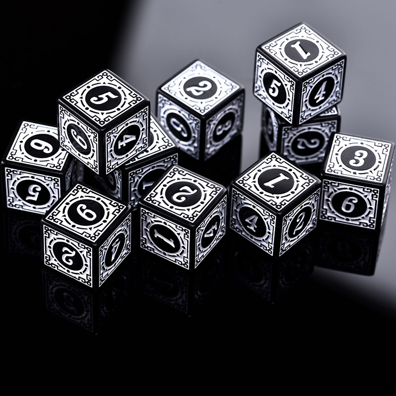 10PCS/Set Acrylic Dice Set D6  - đánh giá và giá Board Game Viral